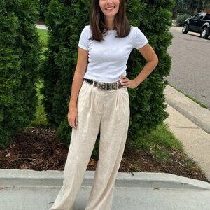 BOSS Tacama1 Off-White Women Trousers Size 2